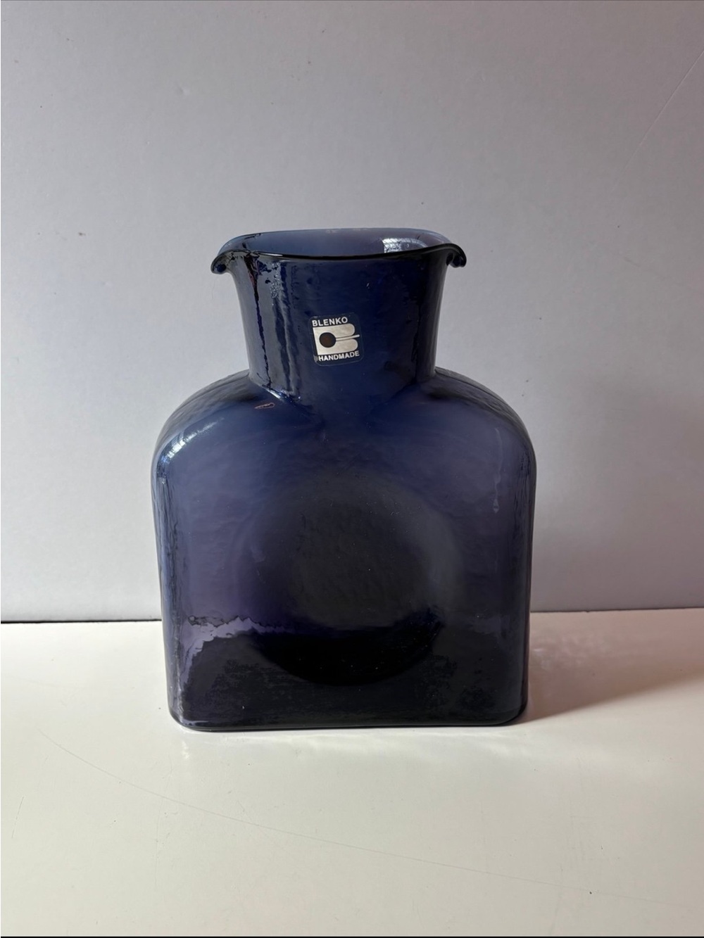 Vintage Blenko No. 384 Water Bottle in a purple or violet shade